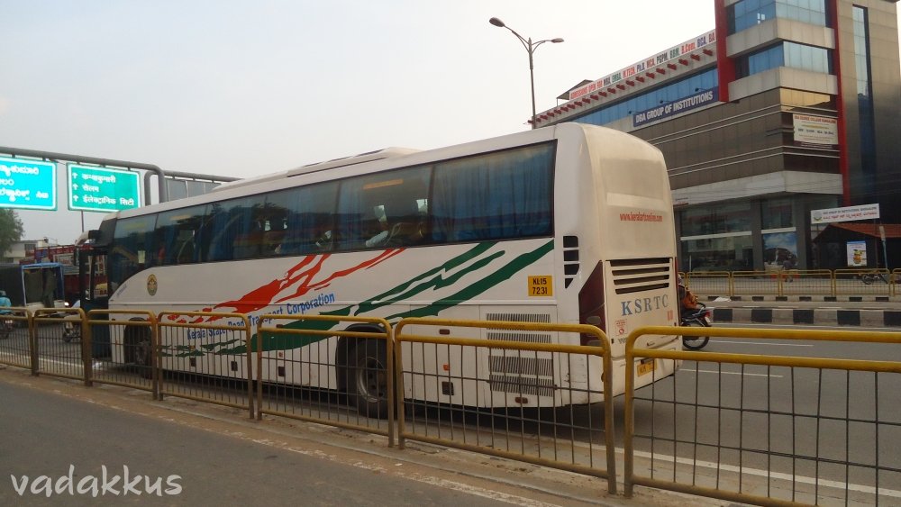 Kerala KSRTC Volvo RA101 at Bommanahalli Bangalore