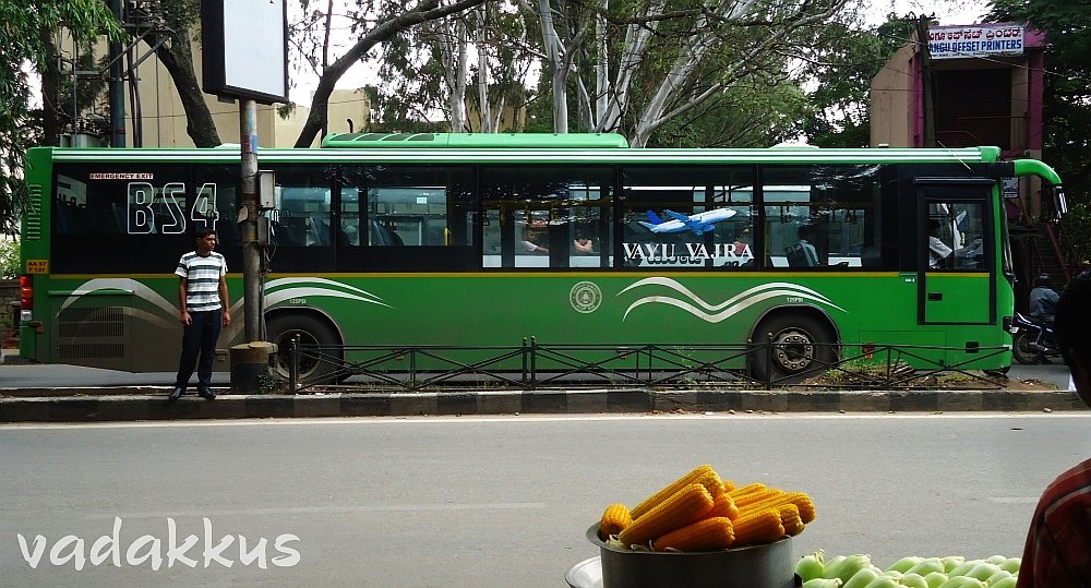 BMTC Green Volvo 8400 Vayu Vajra Bus Airport service running as BIA6