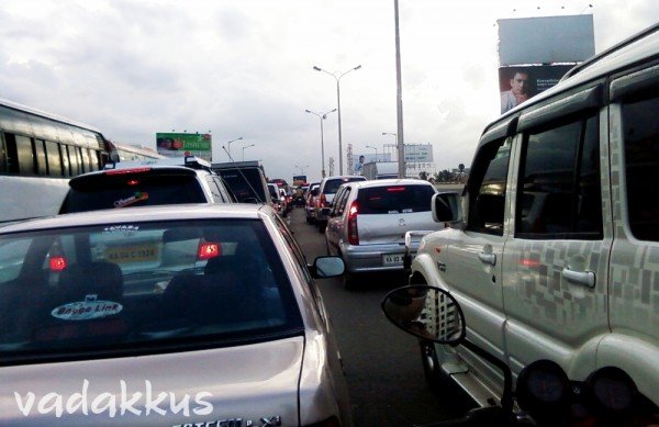 Picture of a Traffic Jam on Marathahalli Bridge, Bangalore