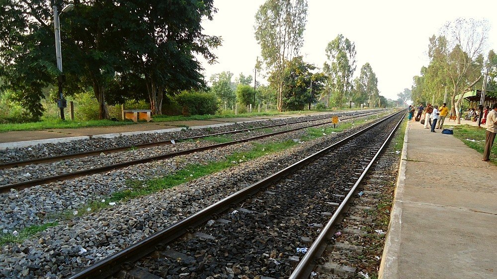 Platforms and Parallel Railway Tracks at Carmelram Railway Station, Sarjapur Road, Bangalore