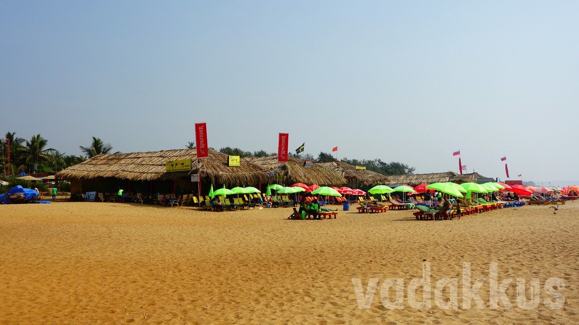 Beach shacks at Calangute beach, Goa