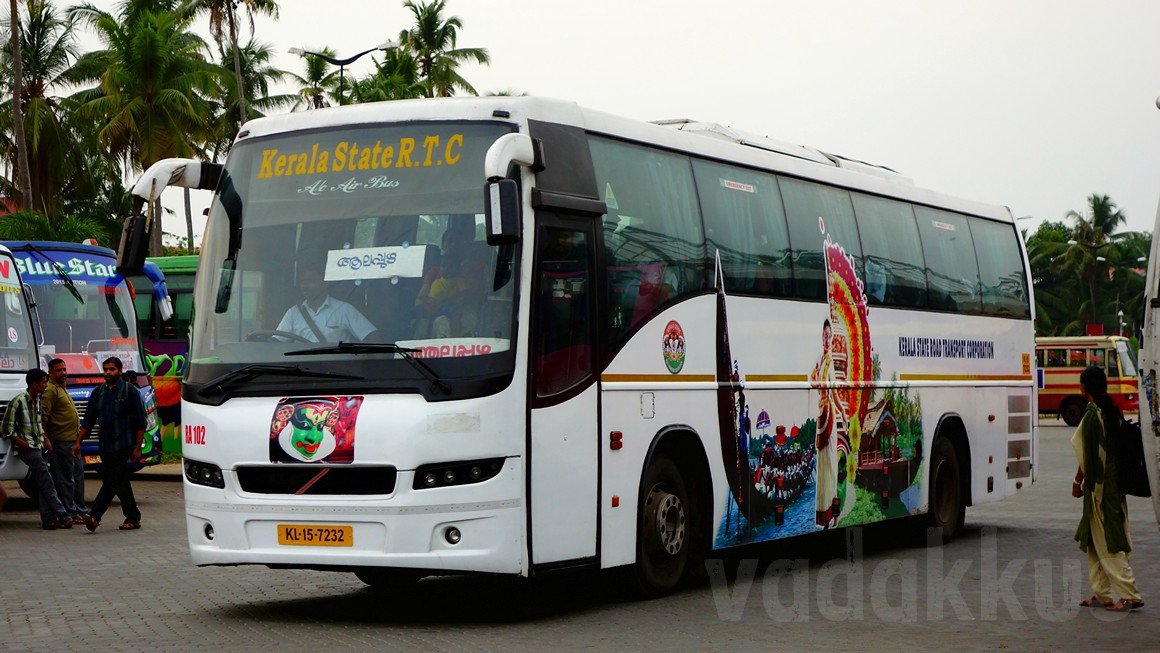 Kerala KSRTC’s Old Volvo B7R RA102 In New Kerala Tourism Livery! – Fottams!