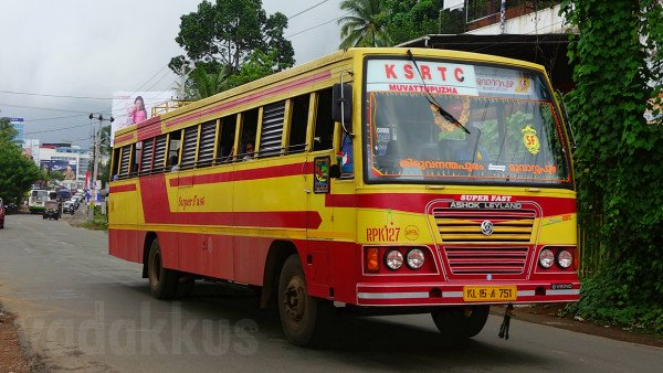 Kerala KSRTC Super Fast Bus of Muvattupuzha Depot