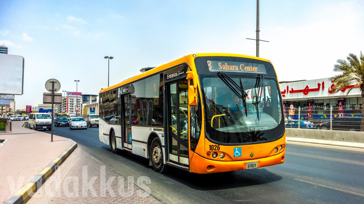 Sharjah Mowasalat Busscar Urbanuss Pluss Bus on Route 8