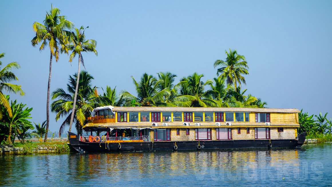 extra long double decker houseboat beautiful kerala backwater