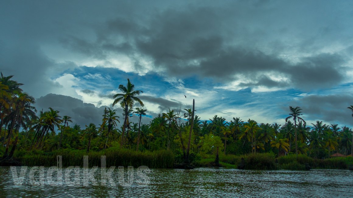 Monsoon clouds rain sky kerala backwaters Poovar