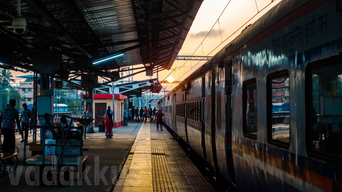 Venad Express Kollam Railway Station Dawn Sunrise morning