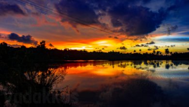 Puthuppally beautiful sunset kerala kottayam