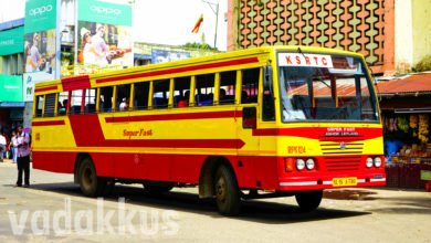 clean KSRTC Superfast bus full-length RPK124 Alappuzha bus stand